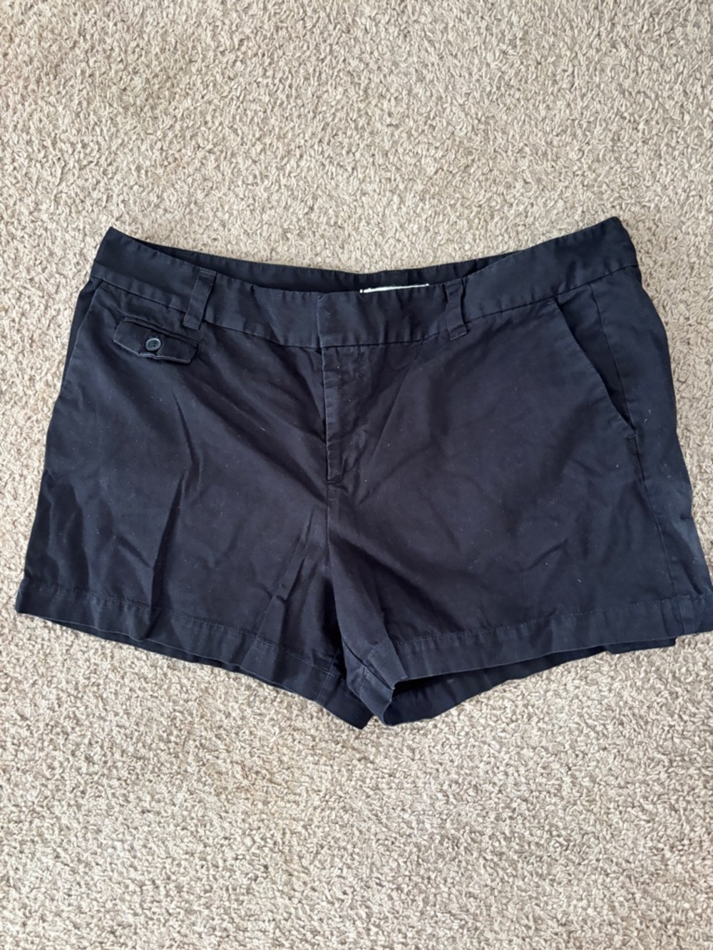 Ann Taylor Black Casual Cotton-Blend 4 inch Shorts